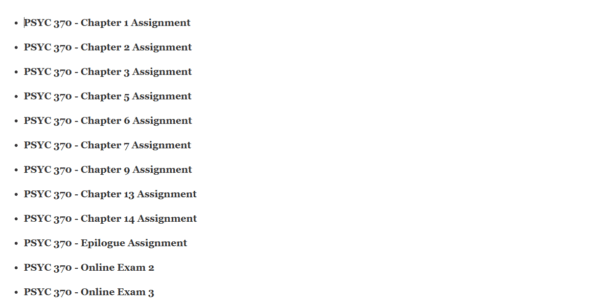 PSYC 370 BEHAVIOURAL NEUROSCIENCE: Complete Course