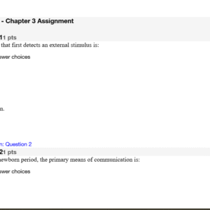 PSYC 370 - Chapter 3 Assignment