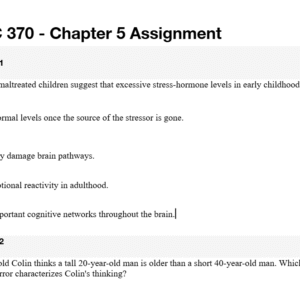 PSYC 370 - Chapter 5 Assignment