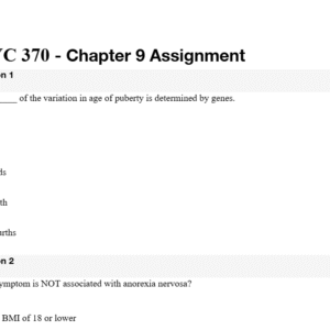 PSYC 370 - Chapter 9 Assignment