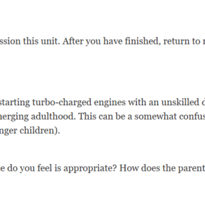 PSYC 370 Discussion Parenting Adolescents