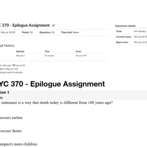 PSYC 370 - Epilogue Assignment